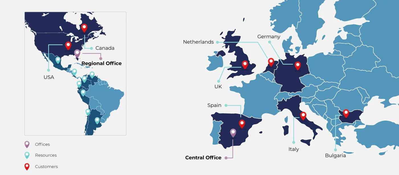 Customers map