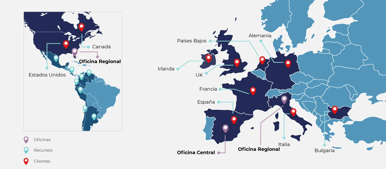 mapa de clientes