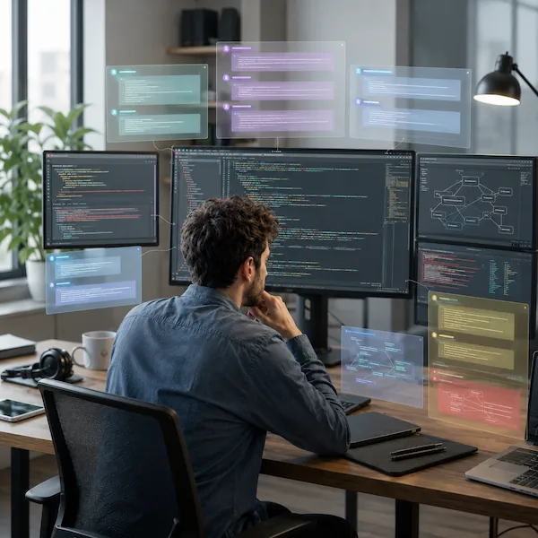 Representación visual de integraciones y sistemas de IA a medida
